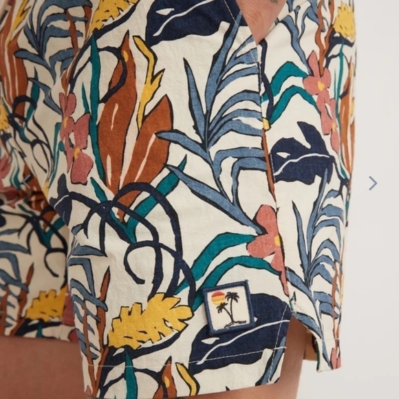 Marine layer Swim Trunk in Natural Floral Print - Picture 6 of 7